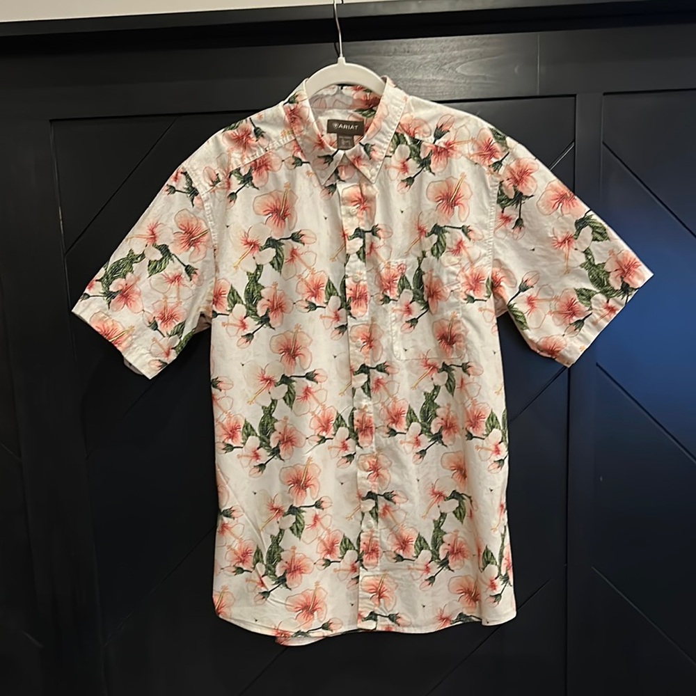 Ariat Floral Print Men's Shirt Size Large